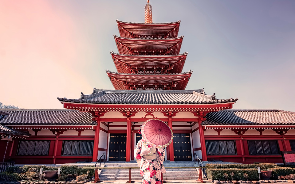 Frau in Japan